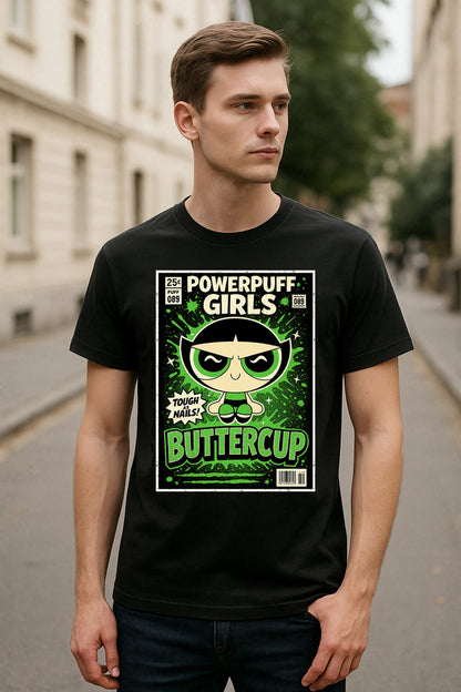 Powerpuff Girls Buttercup Tough As Nails Adults & Kids Unisex T-Shirt