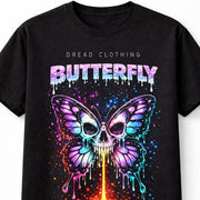Butterfly Skull Gothic Galaxy Horror Graphic Unisex T-Shirt