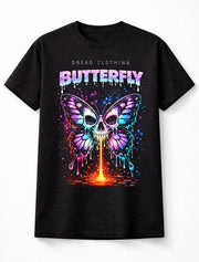 Butterfly Skull Gothic Galaxy Horror Graphic Unisex T-Shirt