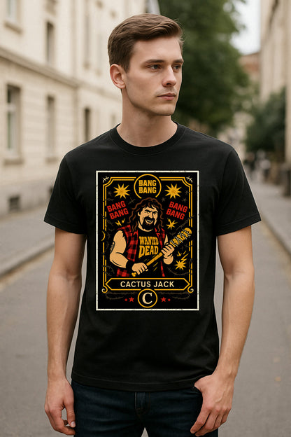 Cactus Jack Bang Bang Retro Wrestling Unisex T-Shirt Hardcore Legend Tee