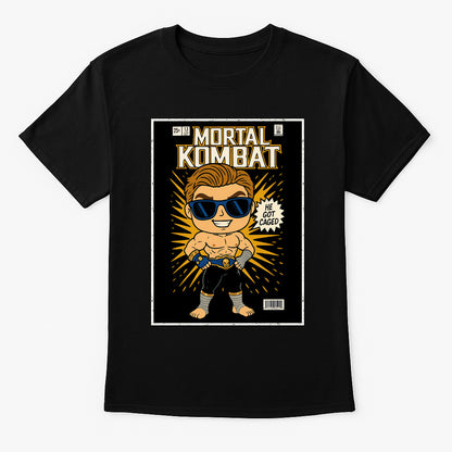 Mortal Kombat Johnny Cage “He Got Caged” Unisex T-Shirt – Retro Hollywood Fighter Graphic Tee