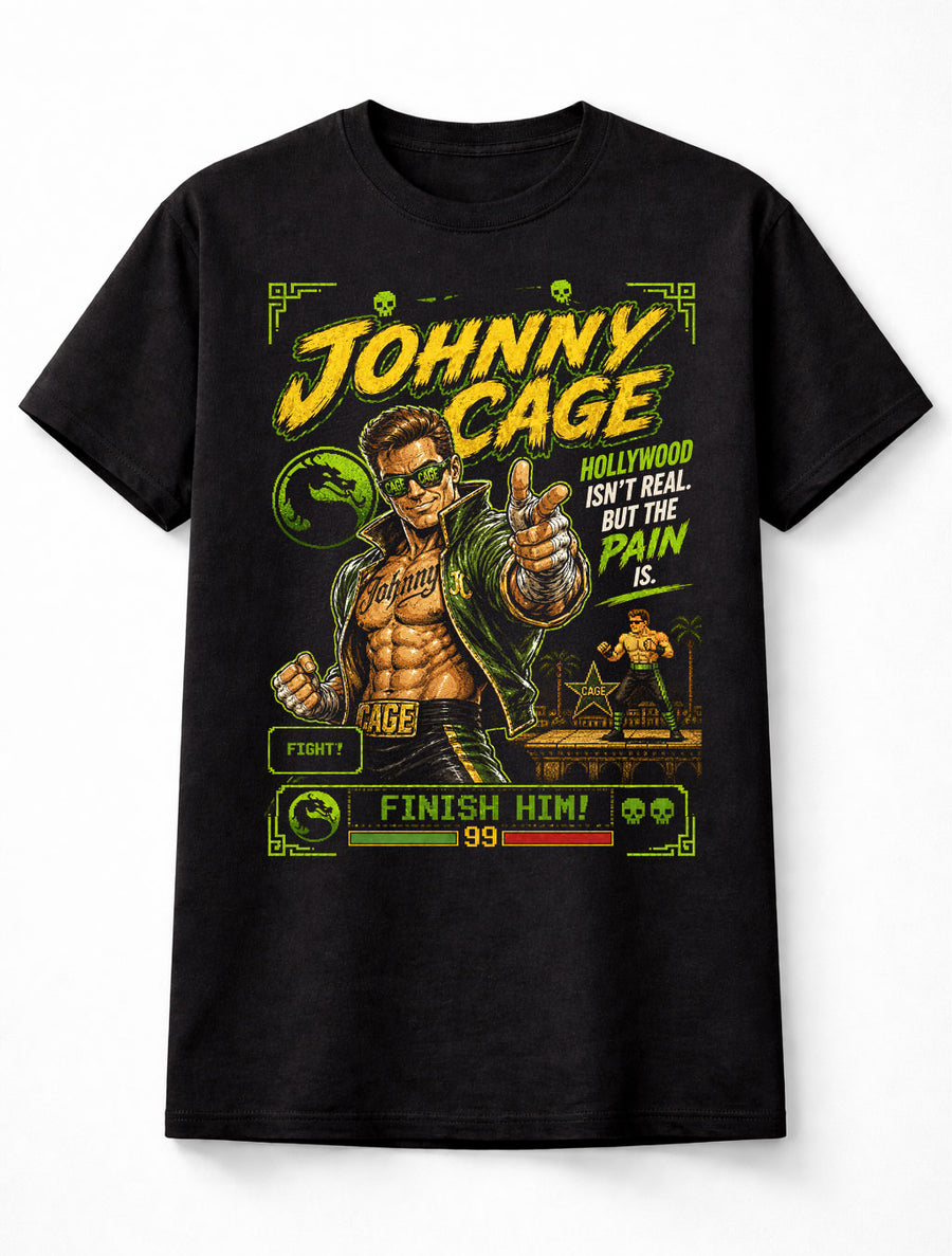 Mortal Kombat Johnny Cage Retro Arcade Gaming Unisex T-Shirt