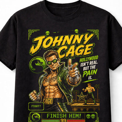 Mortal Kombat Johnny Cage Retro Arcade Gaming Unisex T-Shirt