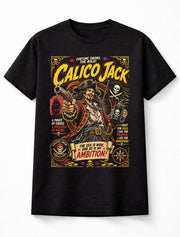 Calico Jack Pirate Captain Skull Flag Buccaneer Graphic Unisex T-Shirt