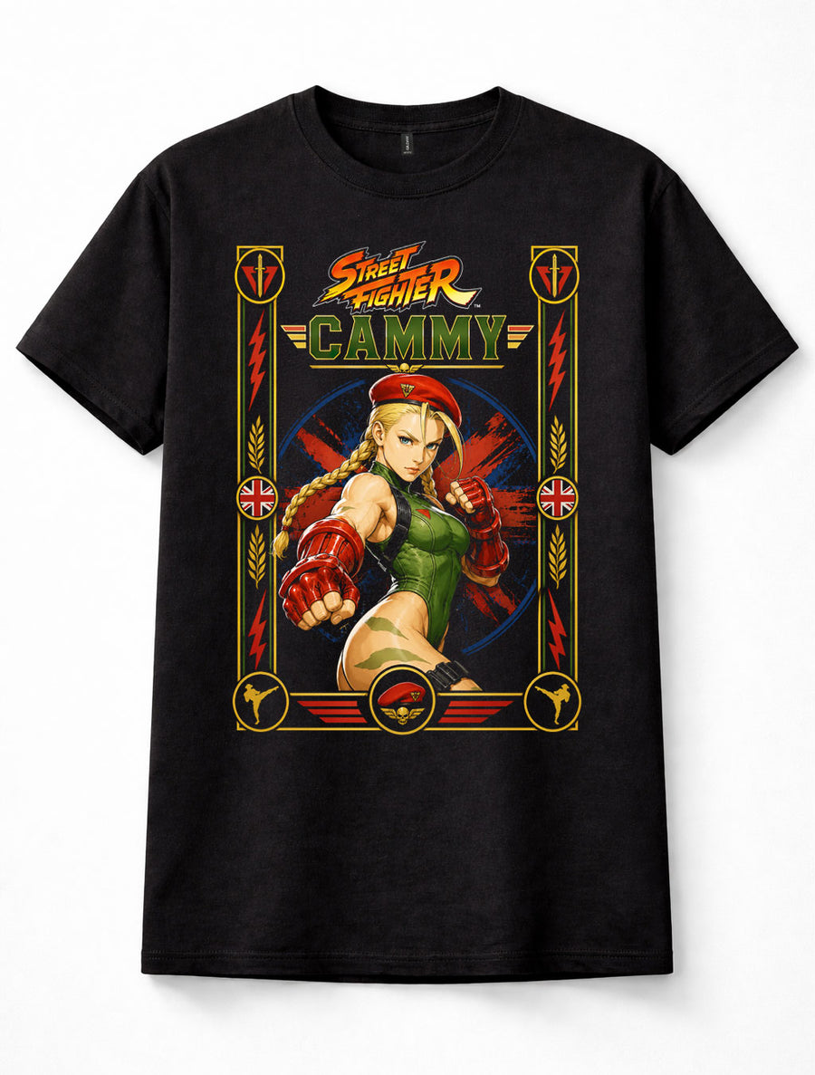 Street Fighter Cammy British Fighter Arcade Game Black Unisex T-Shirt