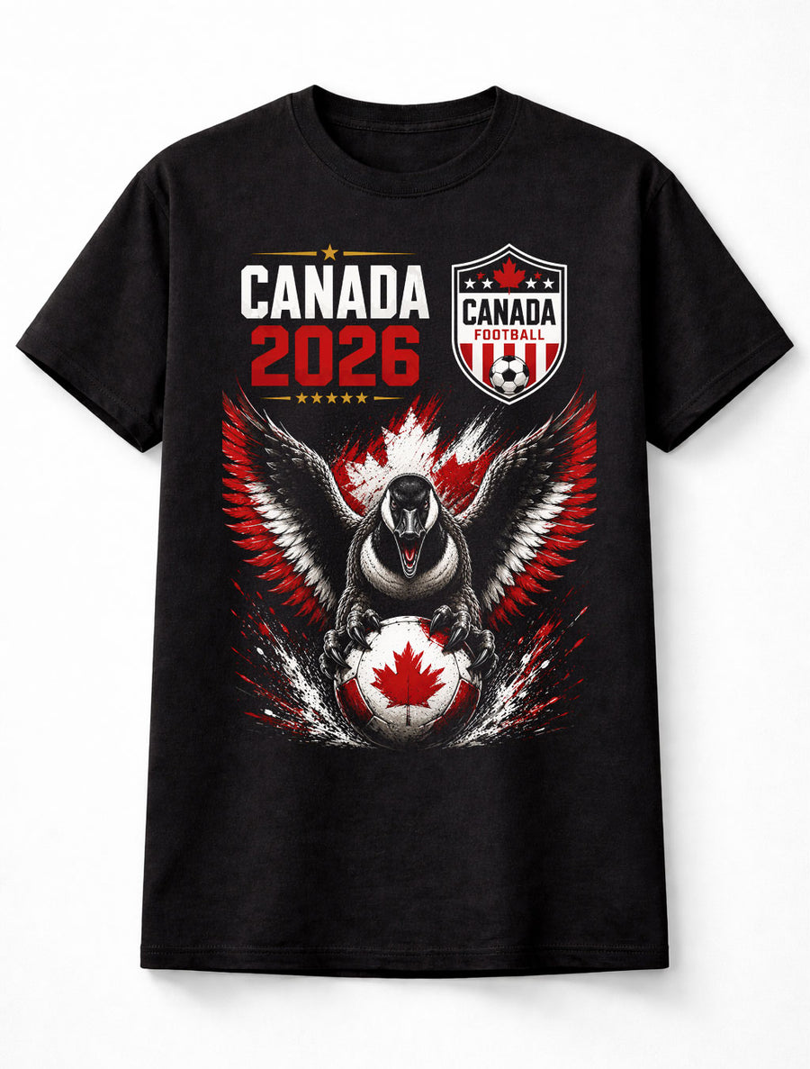 Canada Football 2026 Goose Soccer Fan Supporter Graphic Unisex T-Shirt