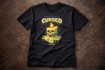 Cursed Candle Skull Unisex Toxic Gothic Graphic T-Shirt Dark Occult Horror Tee