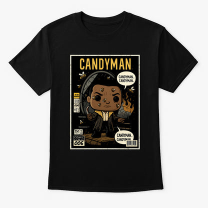 Candyman “Say His Name” Graphic Tee – Retro Horror Comic Style T-Shirt for Classic Slasher Fans