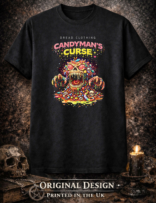 Candyman’s Curse Skull Unisex Toxic Gothic Horror Candy Monster Graphic T-Shirt