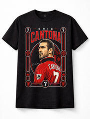 Eric Cantona Manchester United Number 7 Football Legend Black Unisex T-Shirt