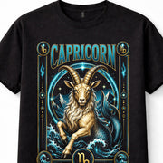 Capricorn Zodiac Sea Goat Astrology Horoscope Birthday Unisex T-Shirt