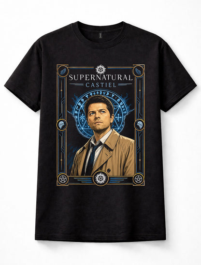 Supernatural Castiel Angel Winchester TV Series Occult Unisex T-Shirt