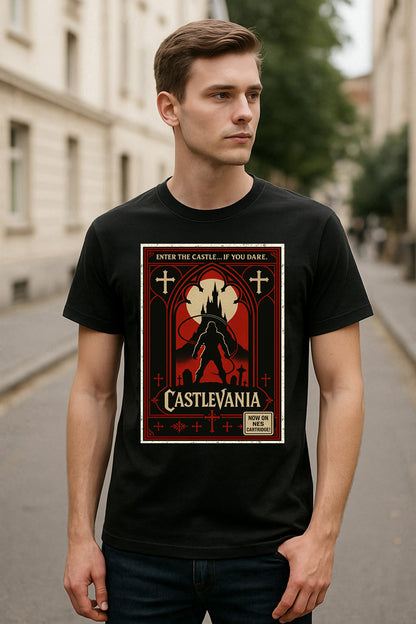 Castlevania Retro Gaming Unisex T-Shirt NES Vampire Hunter Graphic Tee