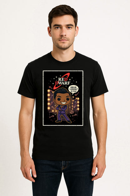 Red Dwarf "The Cat" Retro Comic Graphic T-Shirt – Classic Sci-Fi TV Series Tee