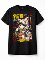 Space Cat Astronaut Ramen Japanese Anime Sci-Fi Retro Unisex T-Shirt