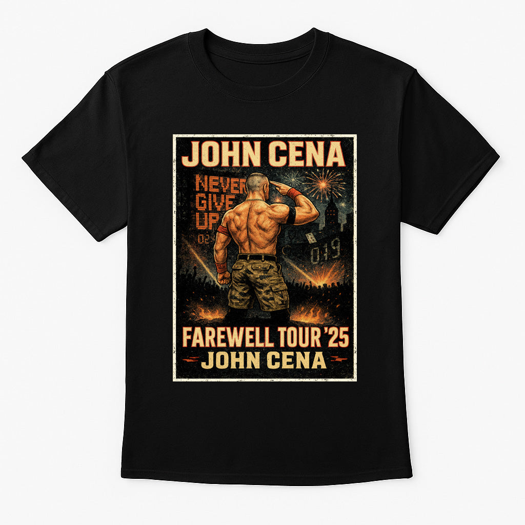 John Cena Farewell Tour ’25 Retro Wrestling Unisex Adults & Kids T-Shirt