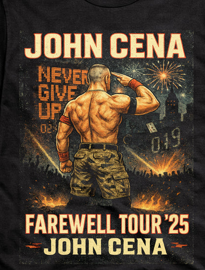 John Cena – The Champ, Leader of the Cenation “Never Give Up” Farewell Tour ’25 Adults & Kids Unisex T-Shirt