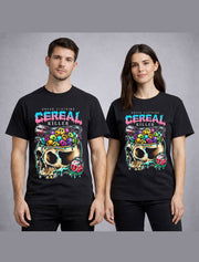 Cereal Killer Skull Funny Breakfast Horror Halloween Graphic Unisex T-Shirt