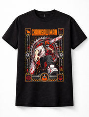 Chainsaw Man Denji Pochita Devil Hunter Anime Manga Black Unisex T-Shirt