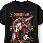 Chainsaw Man Denji Pochita Devil Hunter Anime Manga Black Unisex T-Shirt