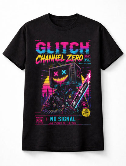 Glitch Channel Zero VHS Horror TV Retro Synthwave 1985 Unisex T-Shirt
