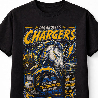 Los Angeles Chargers NFL Horse Mascot Football Fan Gift Unisex T-Shirt