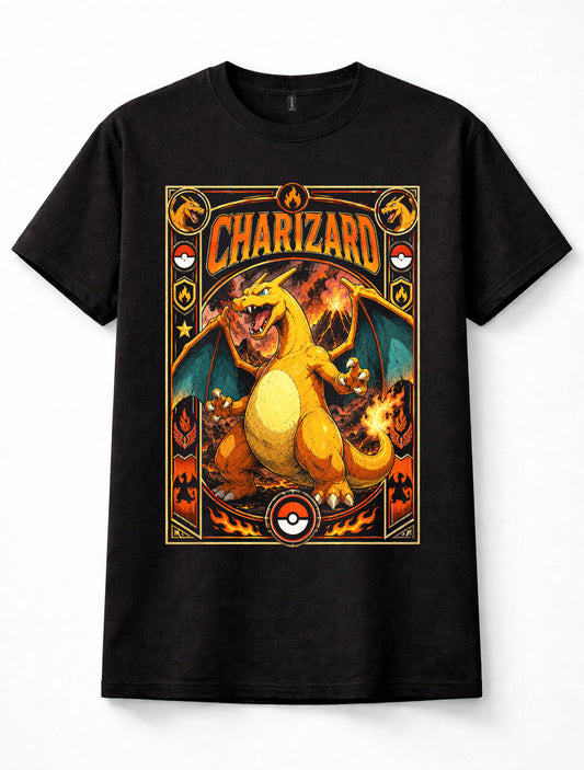 Pokemon Charizard Fire Starter Kanto Trainer Game Unisex T-Shirt