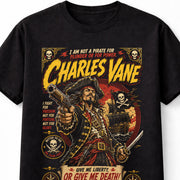 Charles Vane Pirate Captain Skull Ship Buccaneer Graphic Unisex T-Shirt