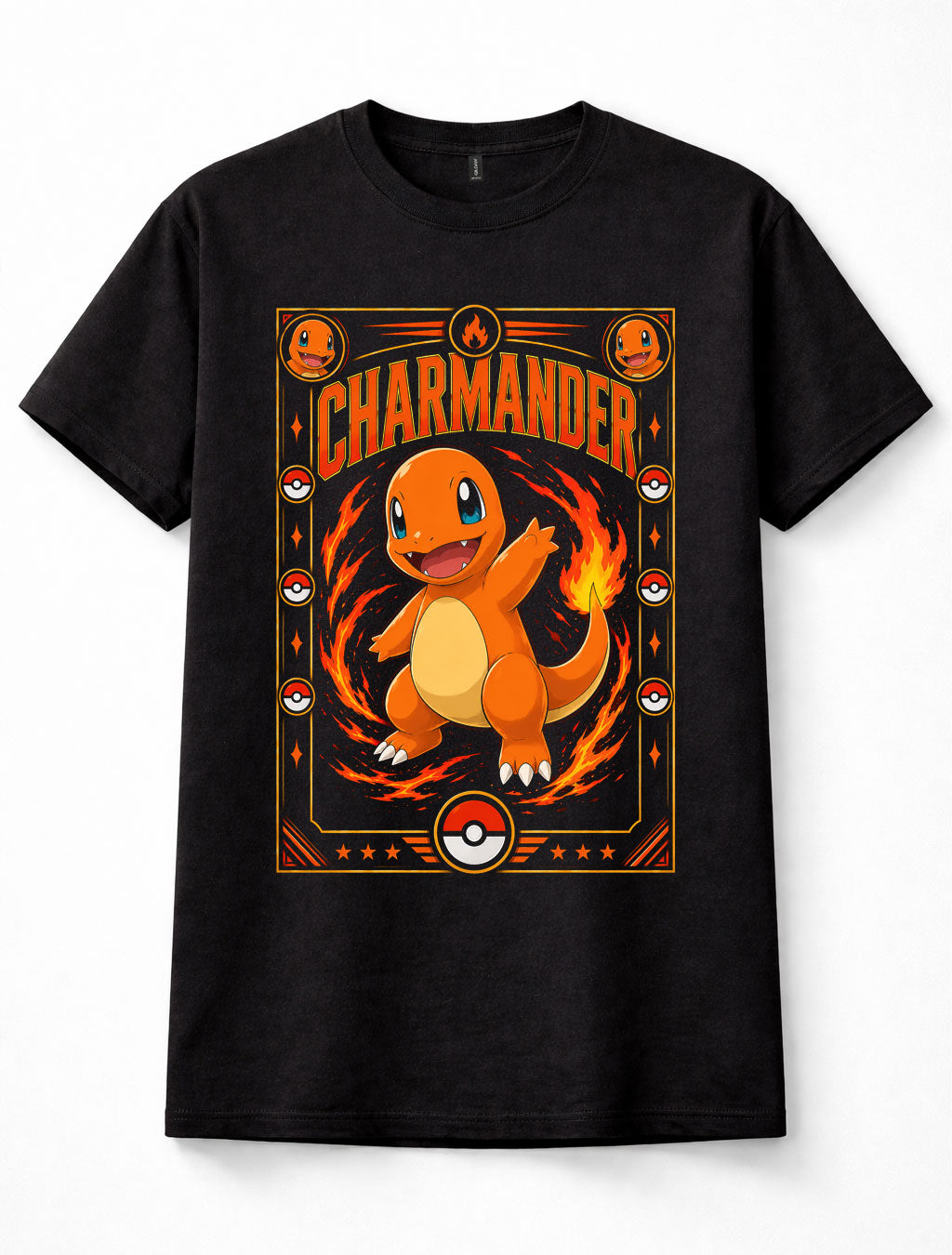 Charmander Pokemon Fire Type Kanto Starter Retro Gaming Unisex T-Shirt