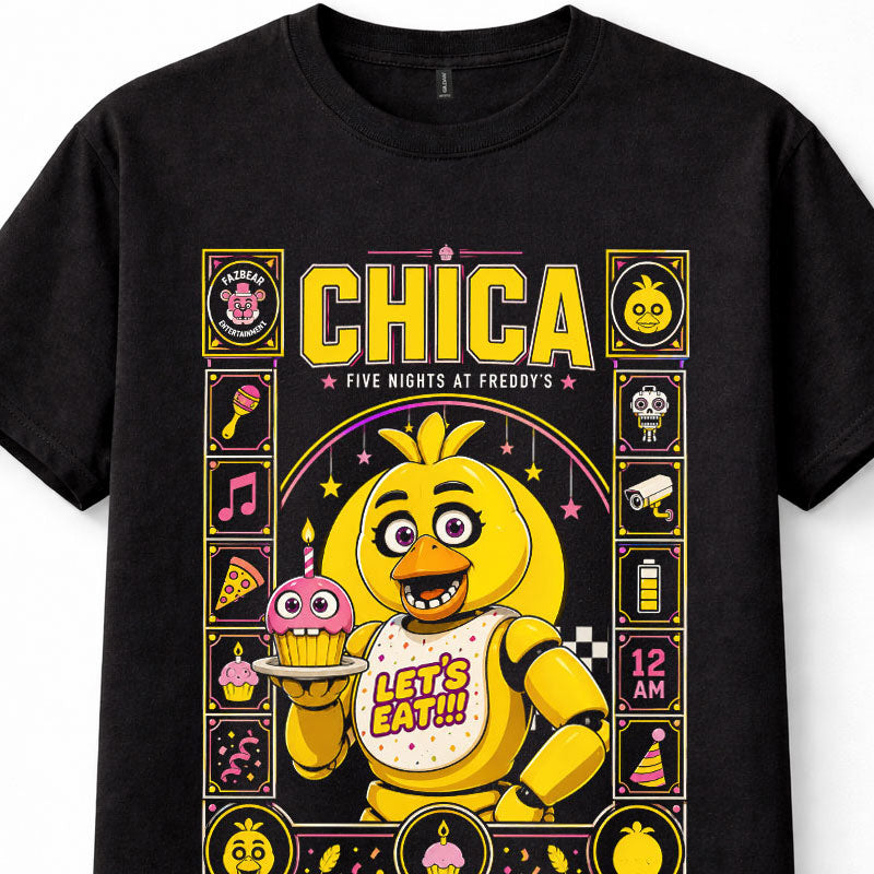 Five Nights at Freddy's Chica Animatronic Cupcake Horror Unisex T-Shirt