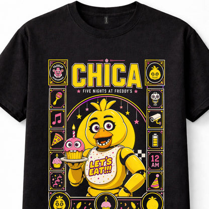 Five Nights at Freddy's Chica Animatronic Cupcake Horror Unisex T-Shirt