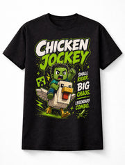 Minecraft Chicken Jockey Gamer Graphic Funny Game Unisex T-Shirt