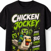 Minecraft Chicken Jockey Gamer Graphic Funny Game Unisex T-Shirt