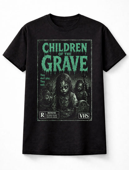 Children of the Grave Horror Movie VHS Gothic Graveyard Unisex T-Shirt