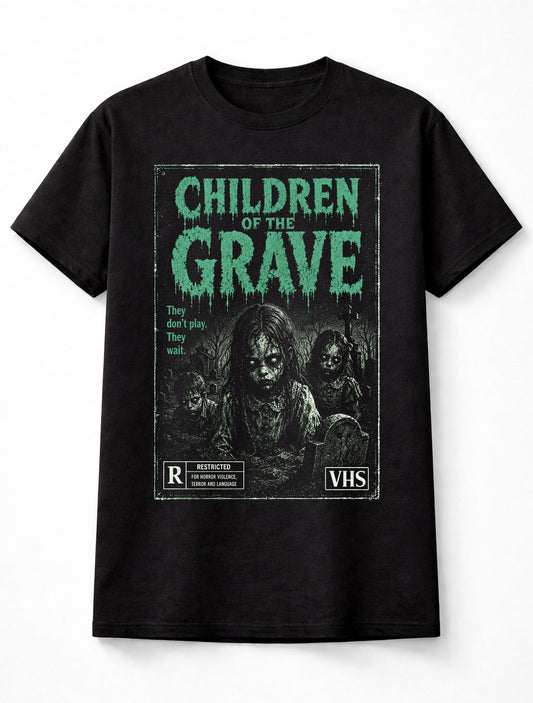 Children of the Grave Horror Movie VHS Gothic Graveyard Unisex T-Shirt