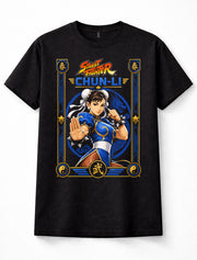 Street Fighter Chun-Li Martial Arts Arcade Game Black Unisex T-Shirt