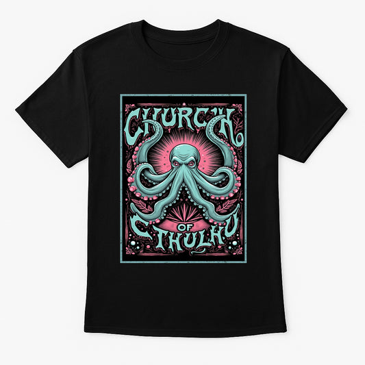 Church of Cthulhu Lovecraft Unisex T-Shirt Eldritch Horror Tee