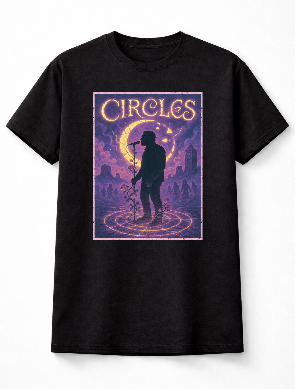 Post Malone Circles Hollywood’s Bleeding Pop Rap Anthem Adults & Kids Unisex T-Shirt
