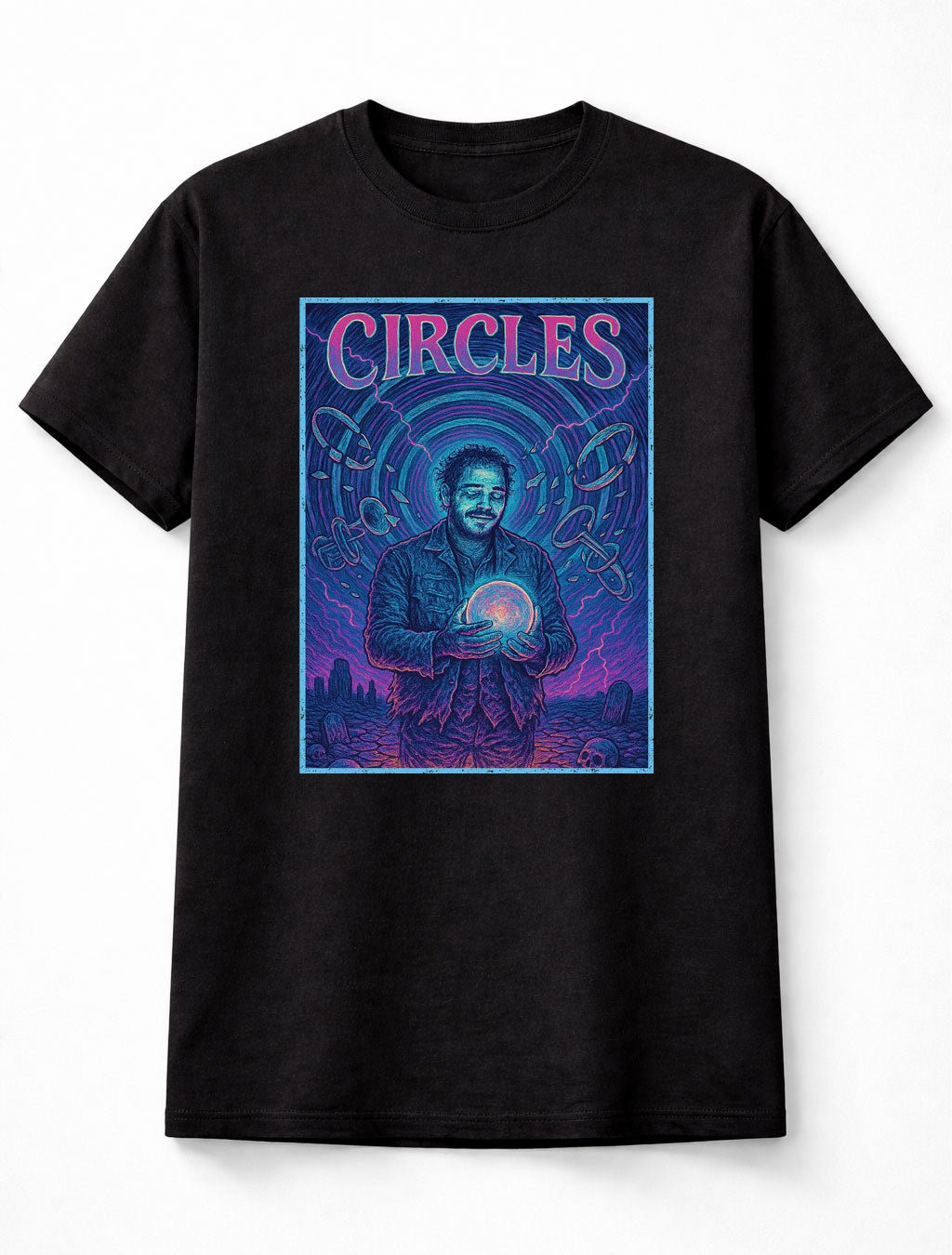 Post Malone Circles Hollywood’s Bleeding Genre-Bending Hit Adults & Kids Unisex T-Shirt