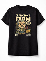 Clarkson’s Farm Jeremy Clarkson Chibi Comic Edition Unisex Black Graphic Tee