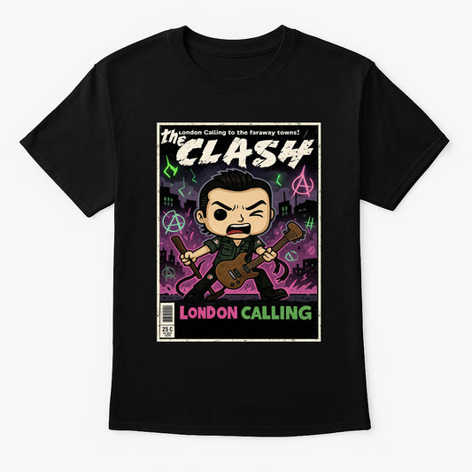 The Clash London Calling Punk Rock Funko Pop Style Unisex T-Shirt