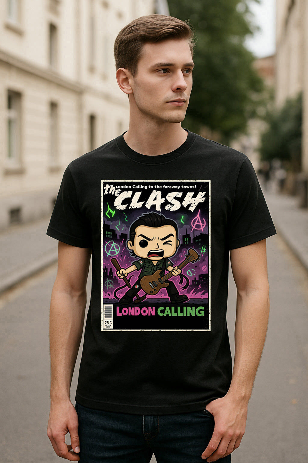 The Clash London Calling Punk Rock Funko Pop Style Unisex T-Shirt
