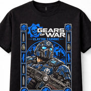Gears of War Clayton Carmine COG Soldier Gaming Xbox Gamer Unisex Black T-Shirt