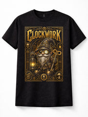 Clockwork Steampunk Gnome Wizard Gears Goggles Fantasy Graphic Unisex T-Shirt