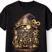 Steampunk Wizard Gnome Fantasy Clockwork Graphic Unisex T-Shirt
