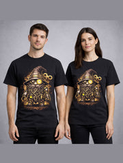 Steampunk Wizard Gnome Fantasy Clockwork Graphic Unisex T-Shirt
