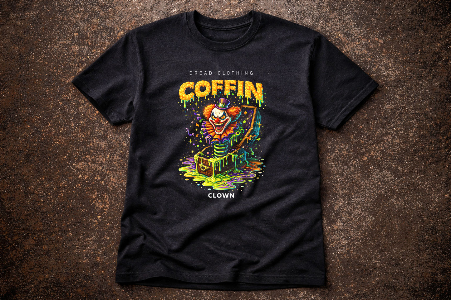 Coffin Clown Unisex Toxic Gothic Horror Graphic T-Shirt Creepy Dark Art Tee