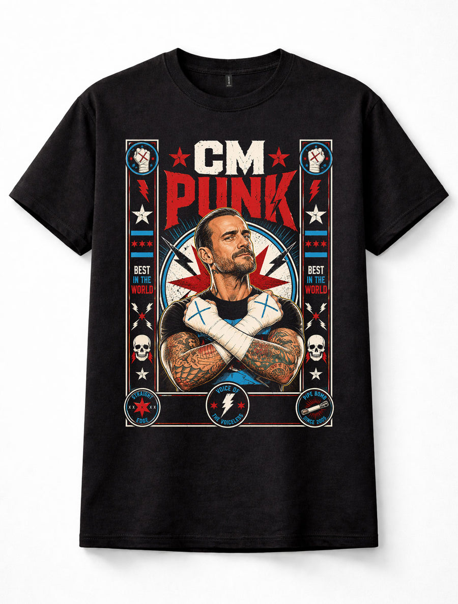 CM Punk WWE Best in the World Wrestling Graphic Unisex T-Shirt