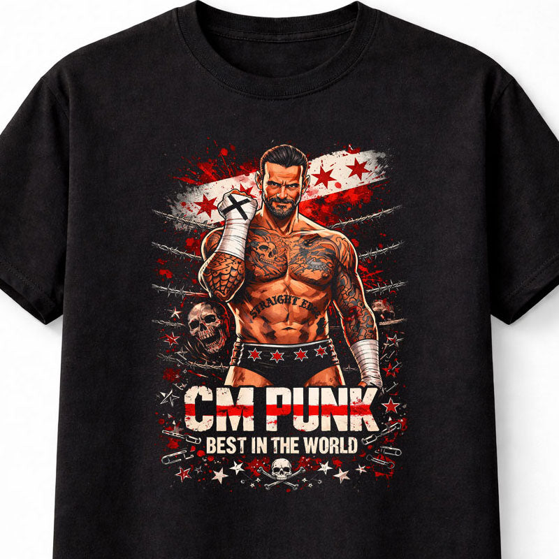 CM Punk Best In The World Graphic T Shirt Wrestling Chicago WWE Adults & Kids Unisex T-Shirt