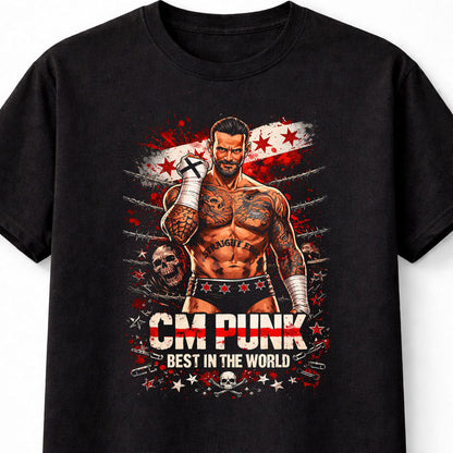 CM Punk Best In The World Graphic T Shirt Wrestling Chicago WWE Adults & Kids Unisex T-Shirt